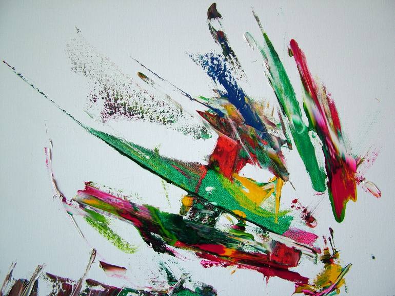 Original Abstract Aerial Painting by Laszlo Sallay