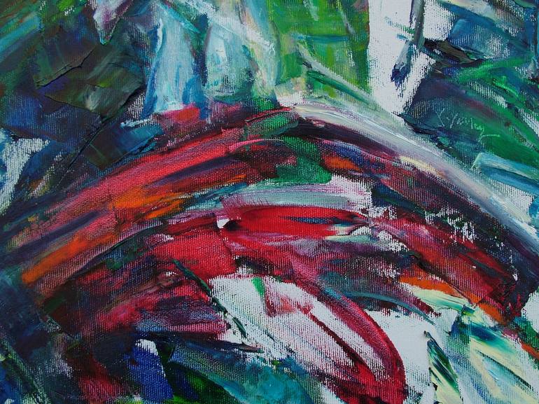 Original Abstract Painting by Laszlo Sallay