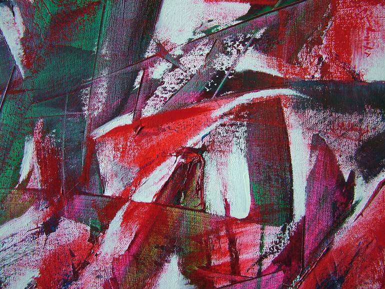 Original Abstract Expressionism Abstract Painting by Laszlo Sallay