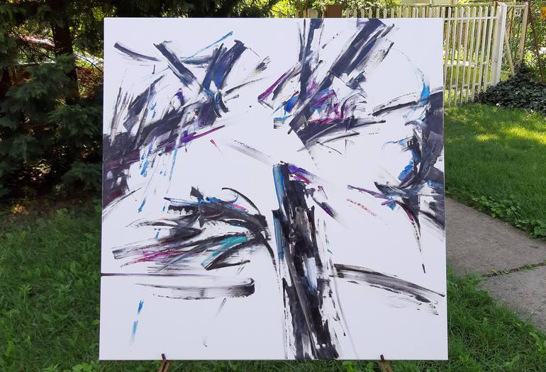 Original Abstract Painting by Laszlo Sallay