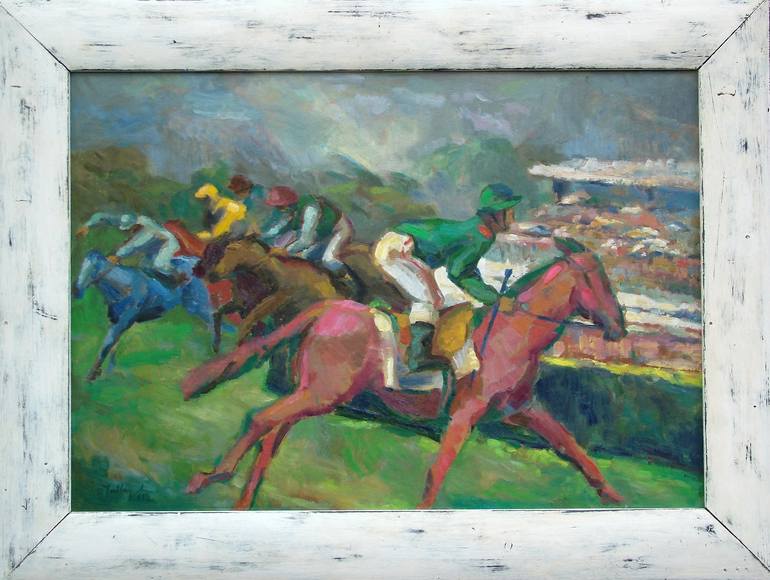 Original Horse Painting by Laszlo Sallay