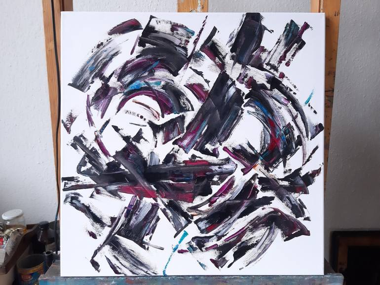 Original Abstract Painting by Laszlo Sallay