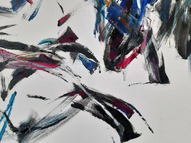 Original Abstract Painting by Laszlo Sallay