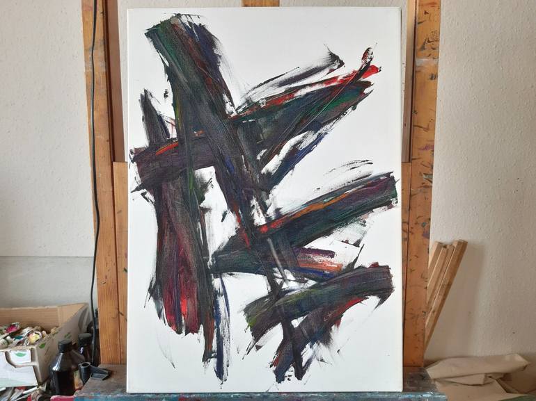 Original Abstract Painting by Laszlo Sallay