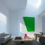 Green Architectural Wall Hung Sculpture by Peter Bradley Cohen