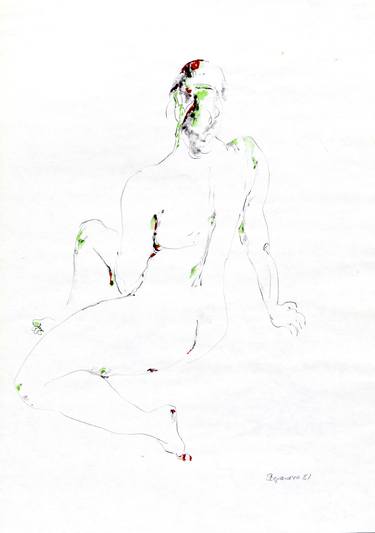 Original Figurative Nude Drawings by Tatyana Stepanova