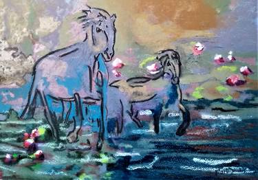 Wild Horses in the land of Monet thumb