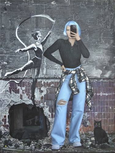 Selfie with Banksy Art thumb