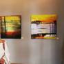 This is a photo whis this artwork from my personal exhibition, Wish You Were Here, held in 2018. at the Lesya Ukrainka Museum in Kiev, where more than 20 paintings with large-format semi-abstract landscapes were presented ..