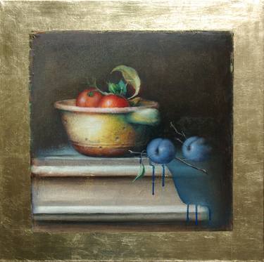 Painting with a Golden Leaf "Still Life with a Plums" thumb