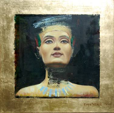 Painting with a Golden Leaf "Nefertiti 2" thumb