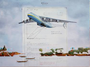 Print of Realism Aeroplane Paintings by Nataliya Bagatskaya