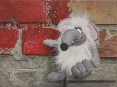 Soft toy painting in hyperrealism "Just Losted..." thumb