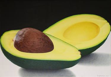 Acrylic food painting in gyperrealism "Just Avocado..." thumb