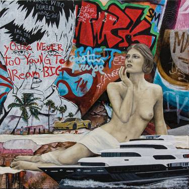 Street Art Nude Women Painting "Let`s Dream!.." thumb
