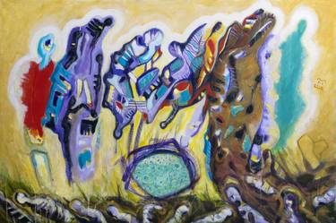 Print of Abstract Expressionism Fantasy Paintings by Handi Behrič