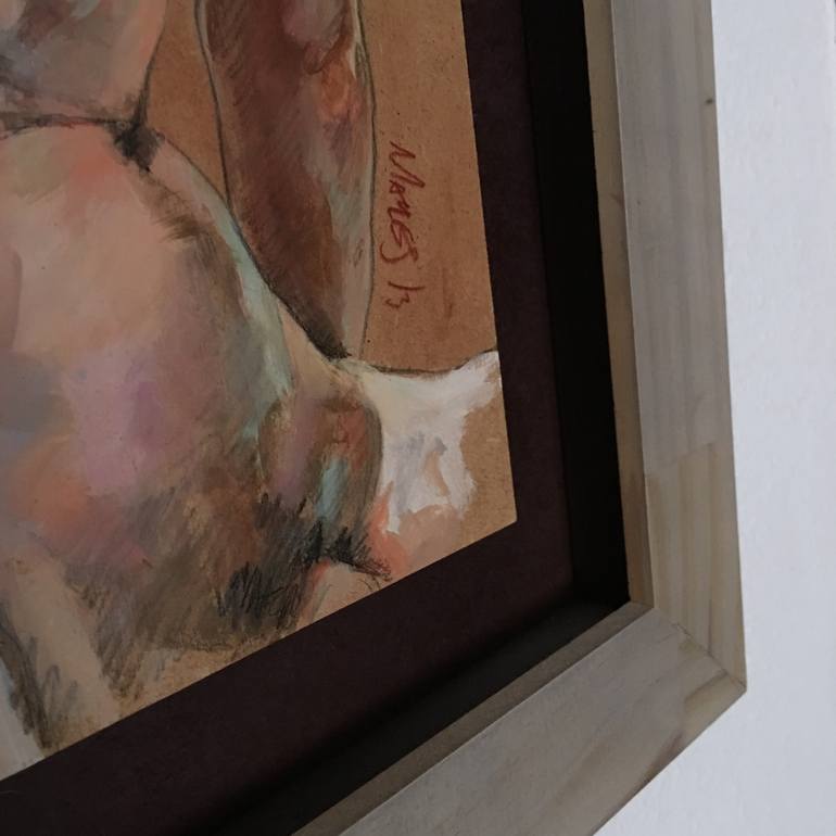 Original Realism Nude Painting by Desdibujando Cristina Martel