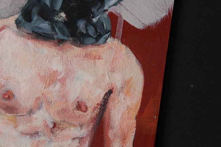 Original Conceptual Nude Painting by Desdibujando Cristina Martel