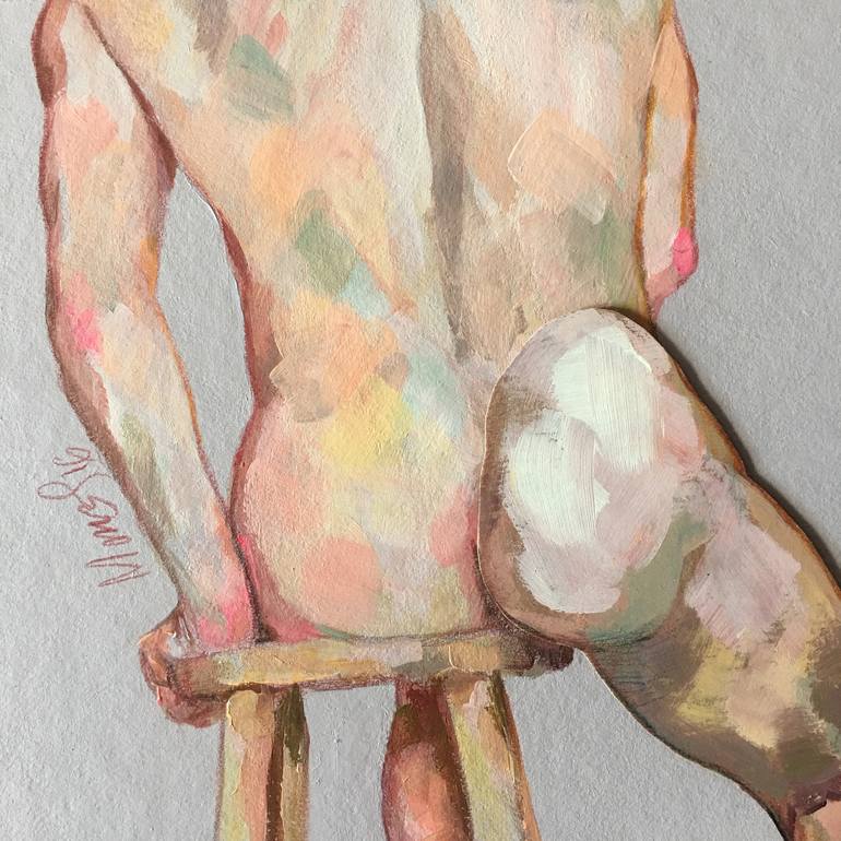 Original Figurative Men Painting by Desdibujando Cristina Martel