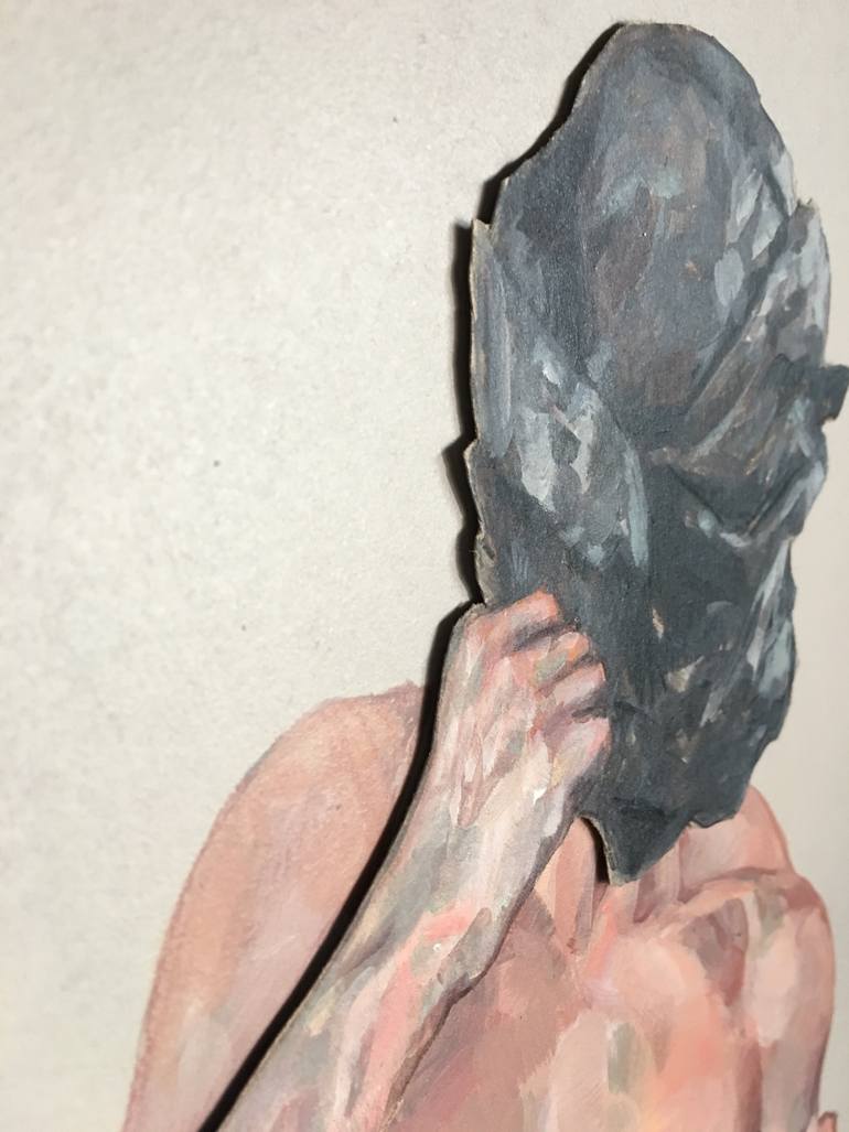 Original Conceptual Nude Painting by Desdibujando Cristina Martel