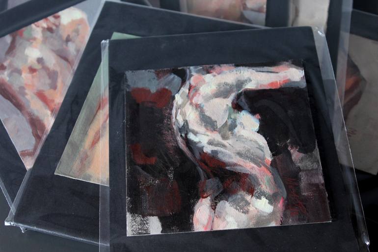 Original Conceptual Nude Painting by Desdibujando Cristina Martel