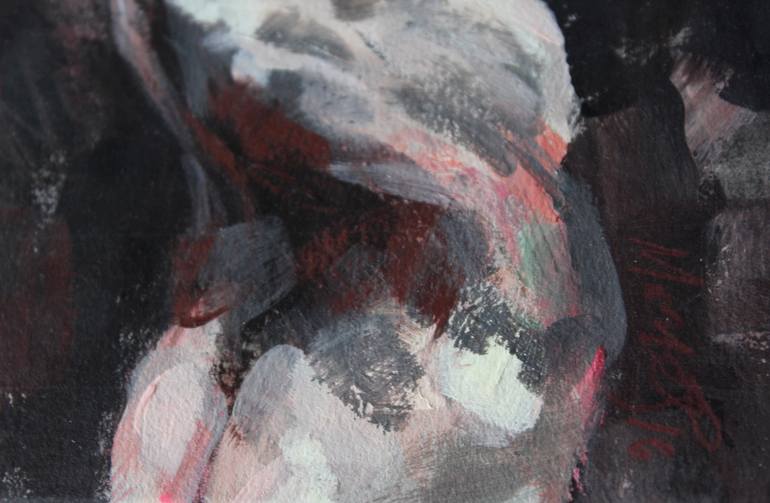 Original Conceptual Nude Painting by Desdibujando Cristina Martel
