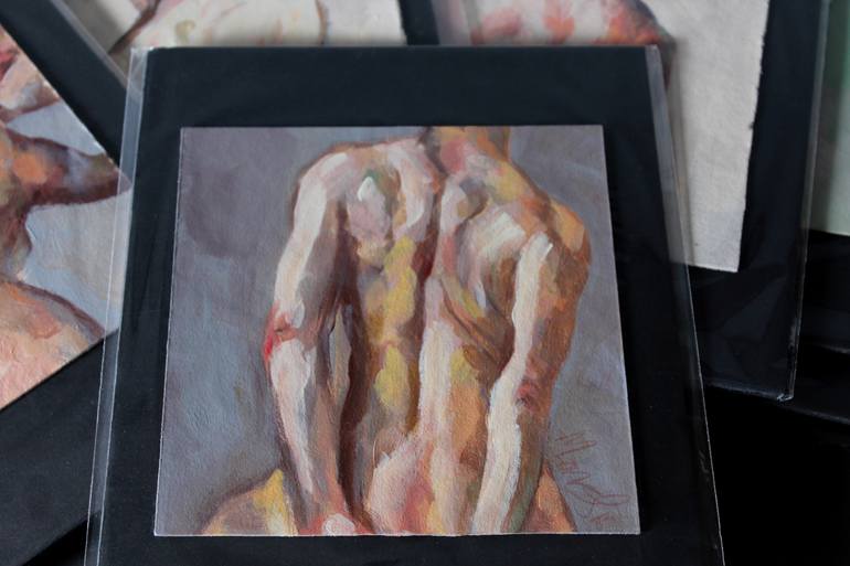 Original Conceptual Nude Painting by Desdibujando Cristina Martel