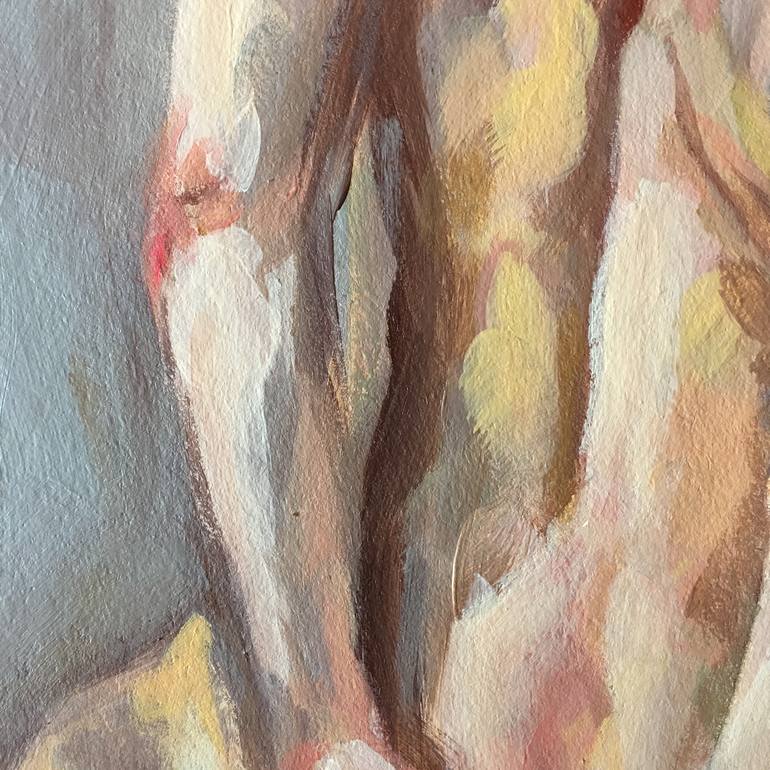 Original Conceptual Nude Painting by Desdibujando Cristina Martel