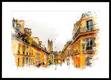 Paris Buildings, Matted & Framed - Limited Edition of 20 thumb