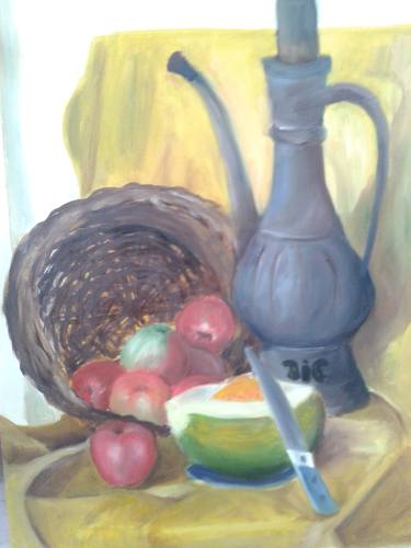 Original Fine Art Still Life Paintings by Shahriyor Bekturdiyev