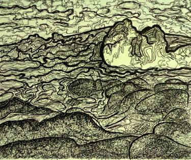 Print of Seascape Drawings by Jayne Stinton