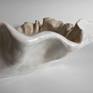 Large organic round ceramic sculpture bowl. Hand-built from buncombe white clay and glazed using a multi-glaze technique.

Its dimensions are 17'' length, 16.5'' wide, and 4'' tall.

It weighs 7 lbs and 3 ounces.