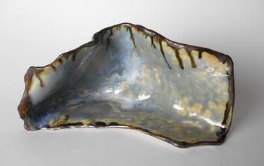 Small Blue and Gold Shelf Sculpture thumb