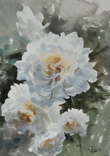 Print of Realism Floral Paintings by Sarker Helal Uddin