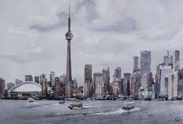 Original Fine Art Cities Painting by Sarker Helal Uddin