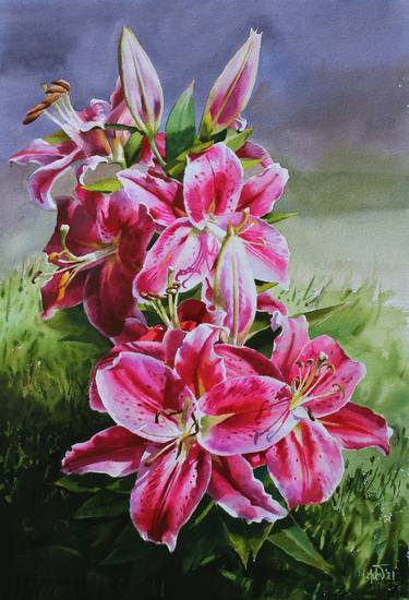 Original Realism Floral Paintings by Sarker Helal Uddin