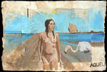 Original Figurative Beach Paintings by Sergi Ramírez