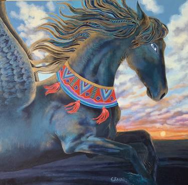 Print of Horse Paintings by Cynthia Swann Brodie
