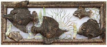 Metal sculpture wall panel "Sea life" by A. Bezruchko thumb