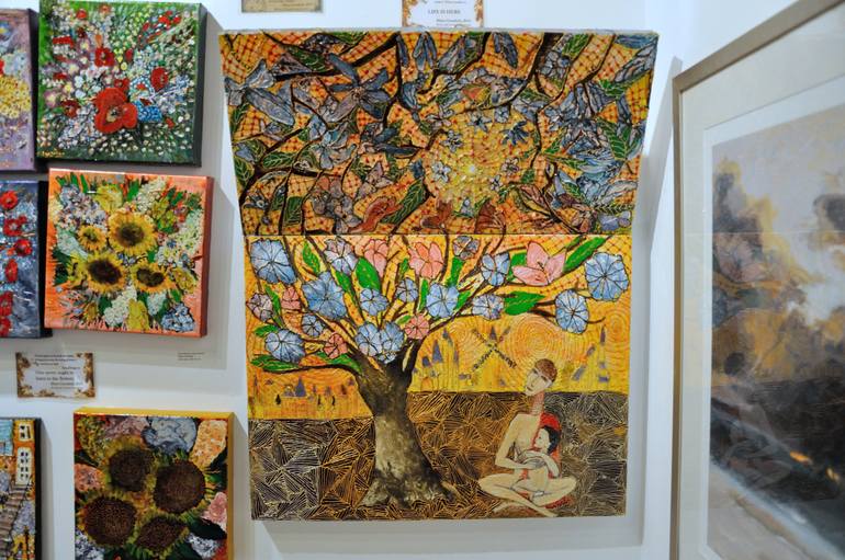 Original Abstract Family Painting by Maya Gavasheli