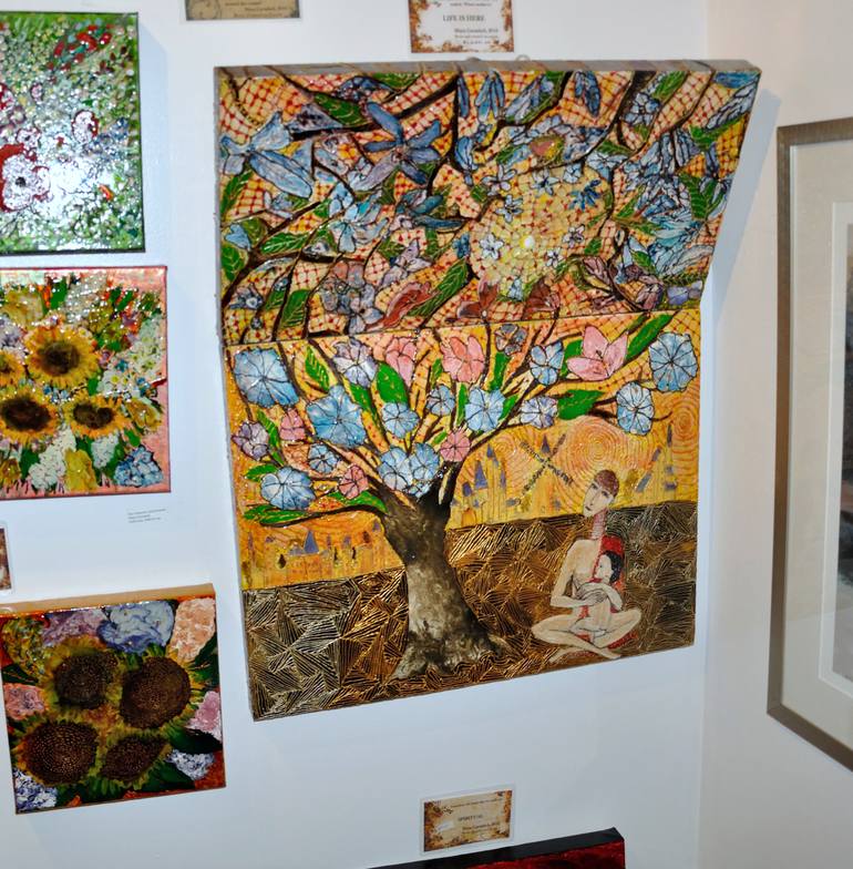 Original Abstract Family Painting by Maya Gavasheli