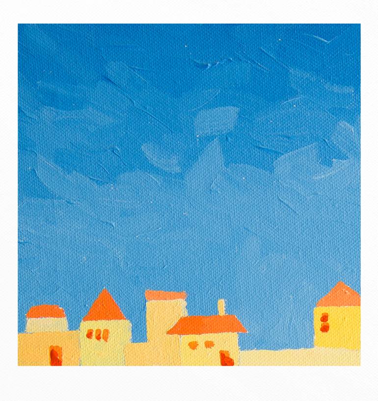 Original Abstract Cities Painting by Paul Chong