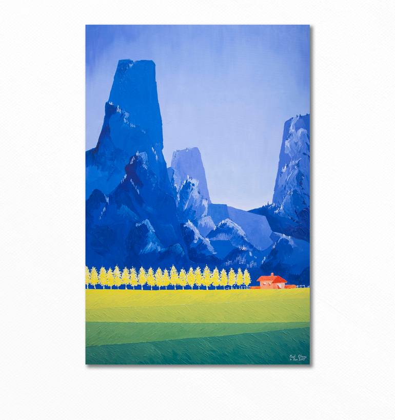 Original Abstract Expressionism Landscape Painting by Paul Chong