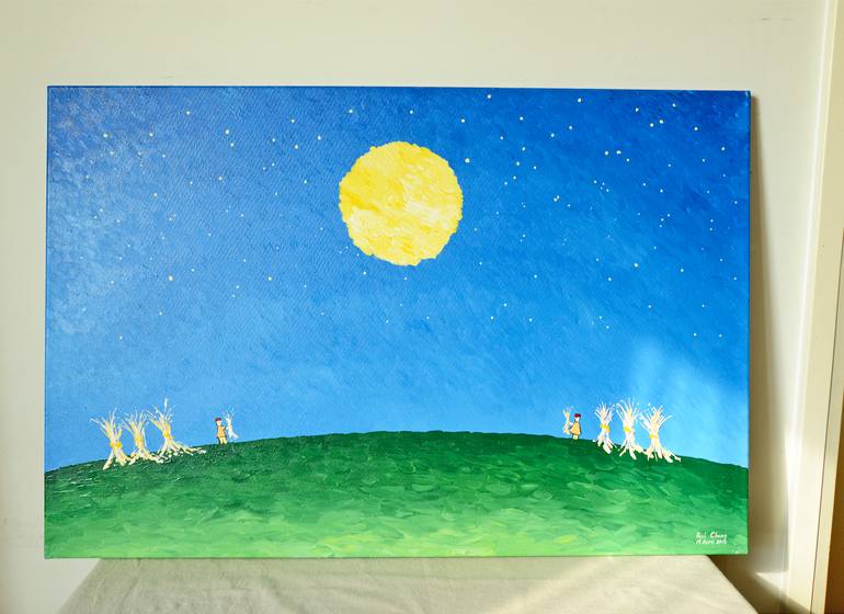 Original Abstract Expressionism Landscape Painting by Paul Chong