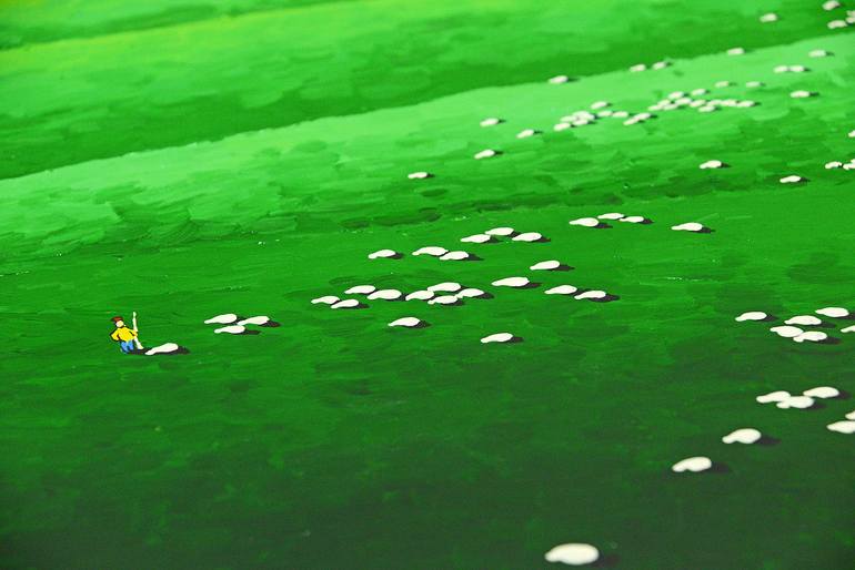 Original Abstract Expressionism Landscape Painting by Paul Chong