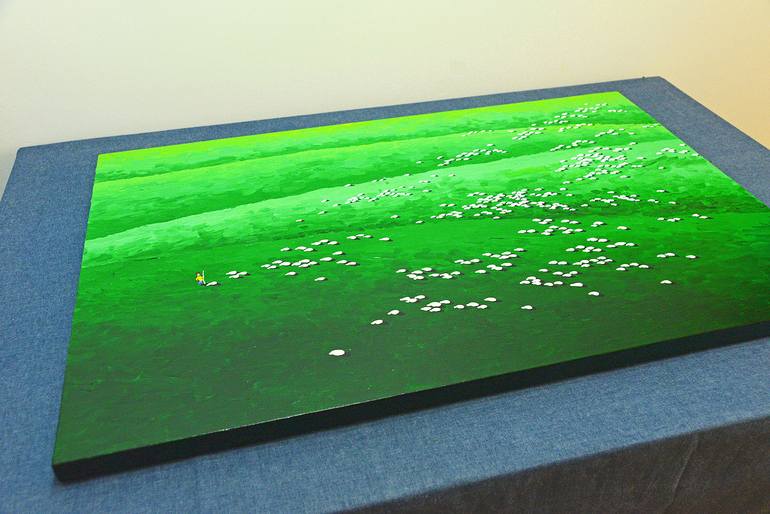 Original Abstract Expressionism Landscape Painting by Paul Chong