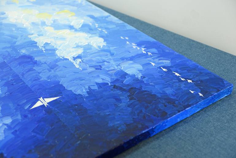 Original Impressionism Seascape Painting by Paul Chong