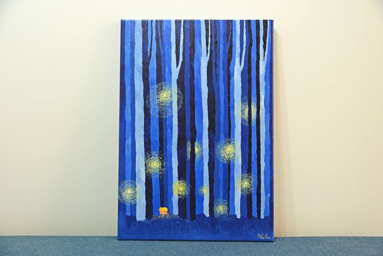 Original Abstract Expressionism Fantasy Painting by Paul Chong