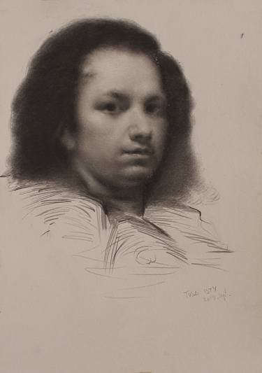 My drawing of Goya's self portrait thumb