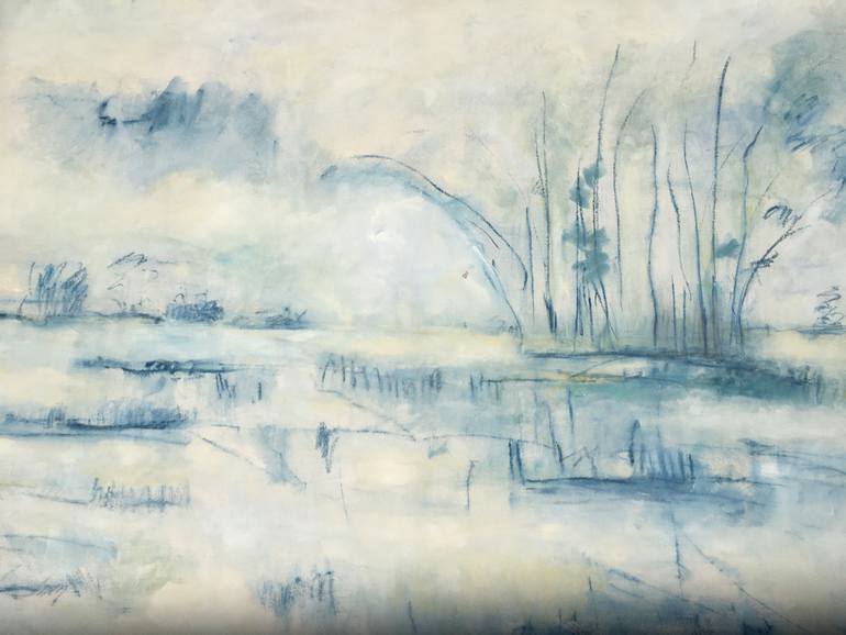 Original Abstract Expressionism Landscape Painting by Marcela Ambrois